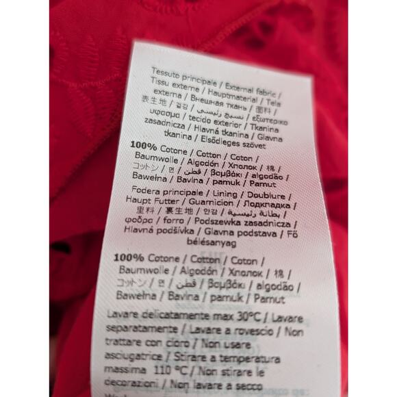 Liu Jo Milano Red Maxi Dress IT 38 US 2 Cotton Sleeveless Elegant Italian Long - Picture 9 of 10